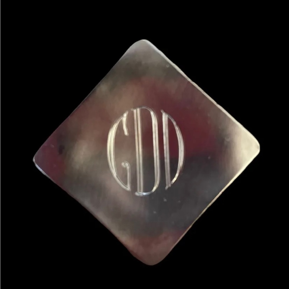 Vintage 1940’s Leonore Doskow Handmade Sterling Initials Brooch 6.61g 1 1/4"
